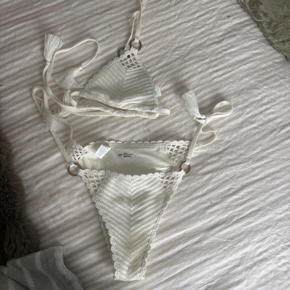 Aerie White Crochet Bikini
